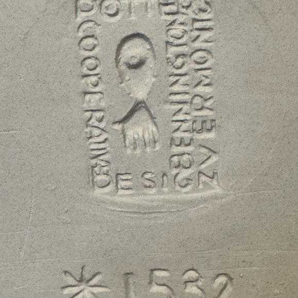 Vtg. MCM Bennington Stoneware Pottery Vermont 8” Square Tile Trivet Wall Decor - Picture 6 of 7